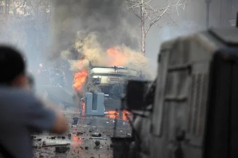 Burning Car Stock Photos