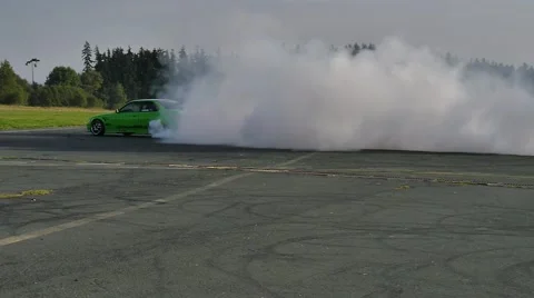 Burning car tires Stock Footage 49437031