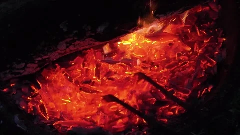 Burning carbon. Stock Footage 317681682