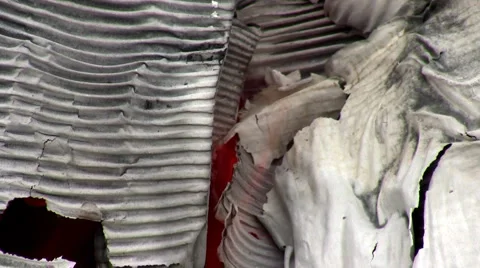 Burning Cardboard Stock Footage 1042252