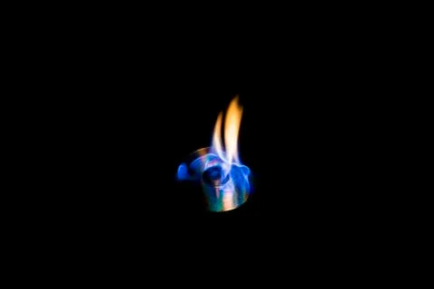 Burning CD blue flame Stock Photos