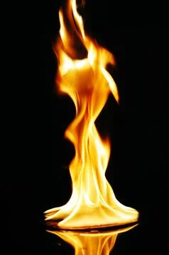 Burning Cd Blue Flame Stock Photos