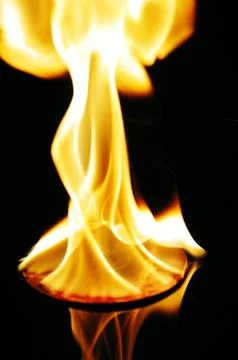 Burning Cd Blue Flame Stock Photos