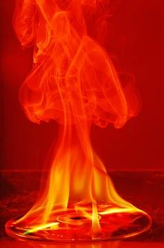 Burning Cd Blue Flame Stock Photos