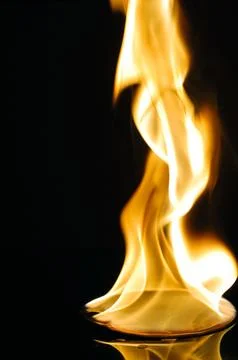Burning Cd Blue Flame Stock Photos