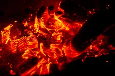 Burning charcoal. Background Stock Photos