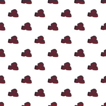 Burning charcoal cubes creating seamless pattern background Stockillustratie