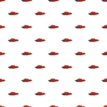 Burning charcoal embers seamless pattern on white background Illustrazione stock