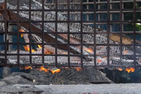 Burning charcoal Stock Photos
