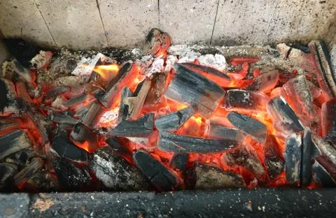 The burning charcoal Stock Photos