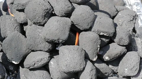 Burning charcoal, Slow Motion 스톡 동영상 40325724