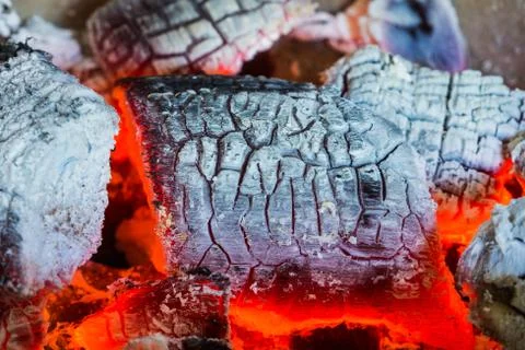 Burning charcoal texture Stock Photos