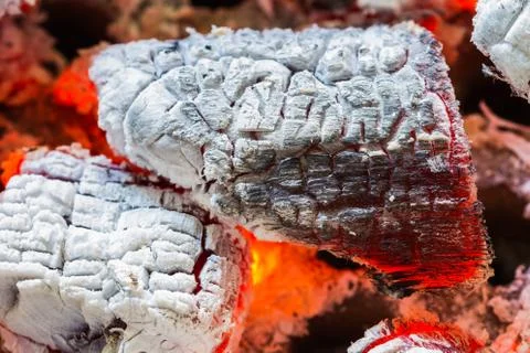 Burning charcoal texture Stock Photos