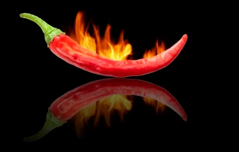Burning chili Stock Photos