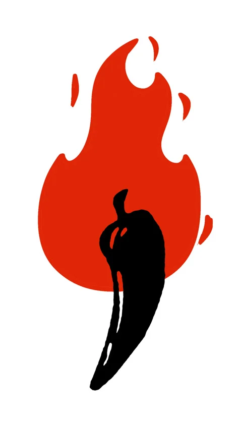 Burning chilli pepper with fire flame in cartoon doodle style. Stock Footage 275036720