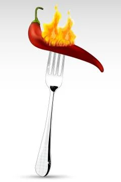 Burning chilly Stock-Illustration