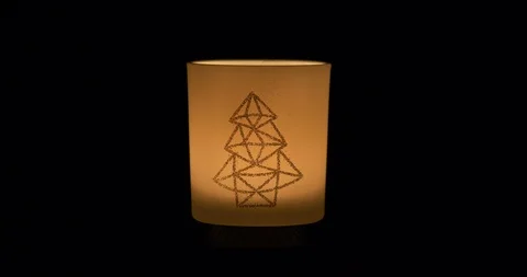 Burning Christmas Candle Stock Footage 101004946