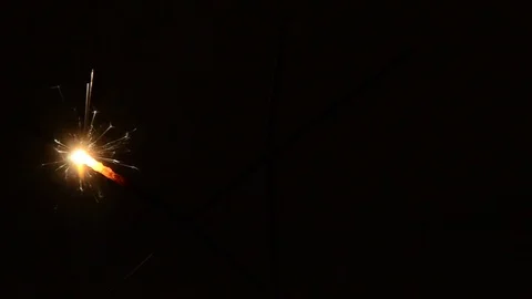 Burning Christmas sparklers Video stock 82497663