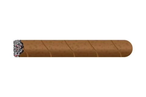Burning cigar vector illustration isolated on white background Stock Illustration