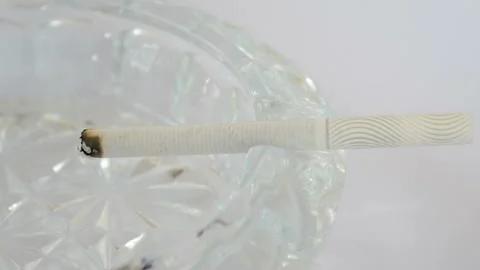 Burning Cigarette, close-up, time lapse Stock Footage 88992547