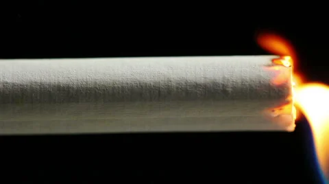 Burning cigarette Stock Footage 35575731