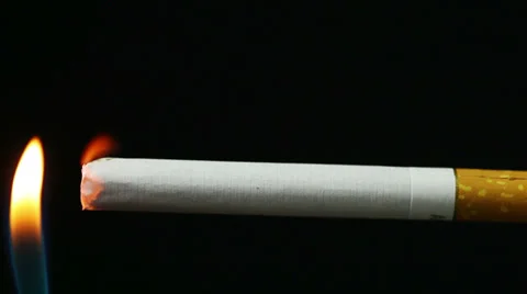 Burning cigarette Stock Footage 35575777