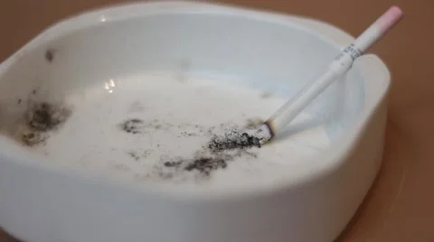 Burning cigarette Stock Footage 48595079
