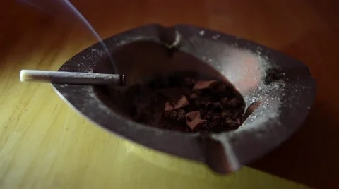 Burning Cigarette Stock Footage 50584088