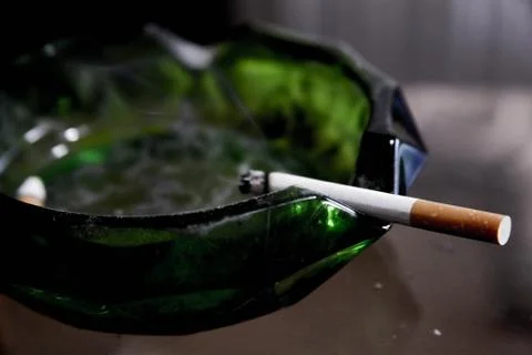 Burning cigarette Stock Photos