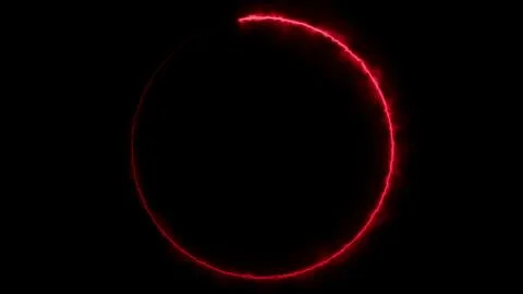 Burning circle against dark background Stock Illustration