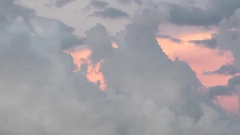 Burning Clouds Timelapse Stock Footage