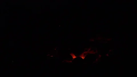 Burning coal. Coal and fire slow motion Stock Footage 75238046