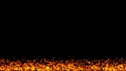 Burning coal effect on surface with dark background Stock Footage 289217368