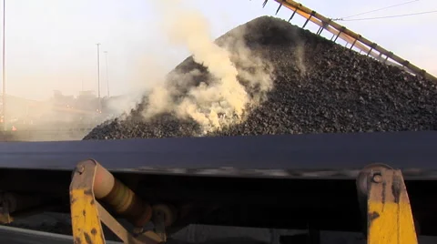 Burning Coal Stock Footage 47405528