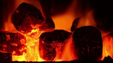 Burning coal. Stock-Footage 71466754