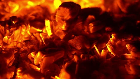 Burning coal Stock Footage 118148256