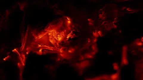 Burning coal Stock Footage 221648563