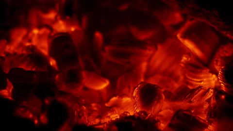 Burning coal Stock Footage 221648572