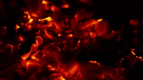 Burning coal Stock Footage 221648585
