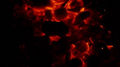 Burning coal Stock Footage 221648651