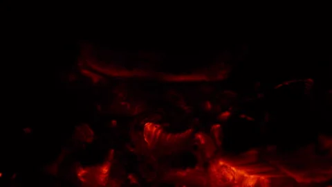 Burning coal Stock Footage 221648657