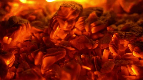 Burning coal Stock Footage 221649628