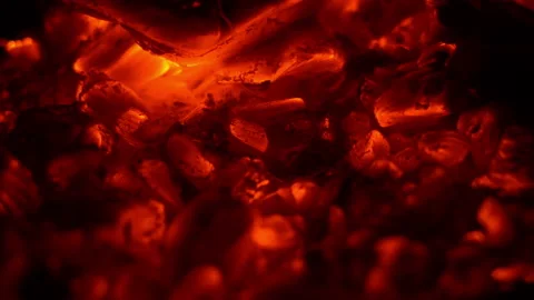Burning coal Stock Footage 221649779
