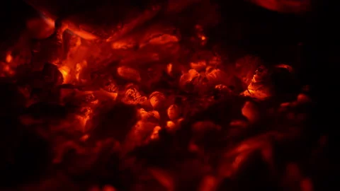 Burning coal Stock Footage 221649793