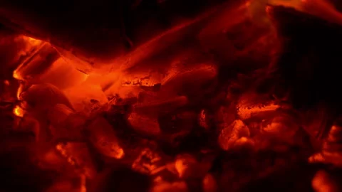 Burning coal Stock Footage 221649801