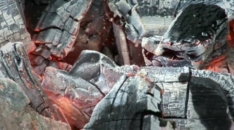Burning coals 04 스톡 동영상 855175