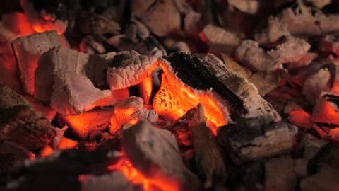 Burning coals background. Stock Footage 153690729