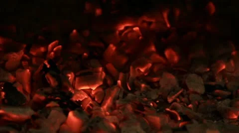 Burning coals Stock Footage 8846172