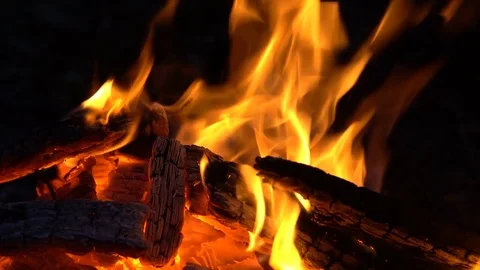 Burning coals Stock Footage 79577806
