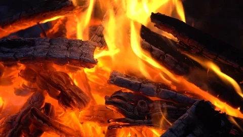 Burning coals Stock Footage 79577878